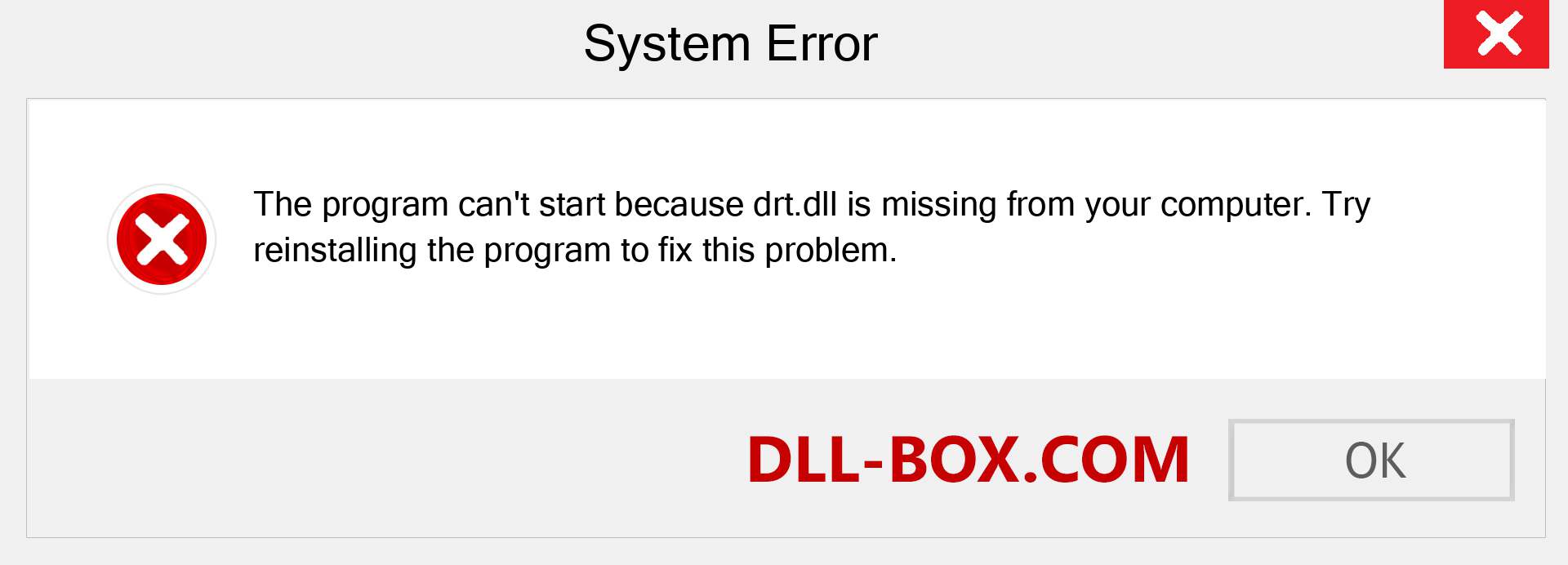  drt.dll file is missing?. Download for Windows 7, 8, 10 - Fix  drt dll Missing Error on Windows, photos, images