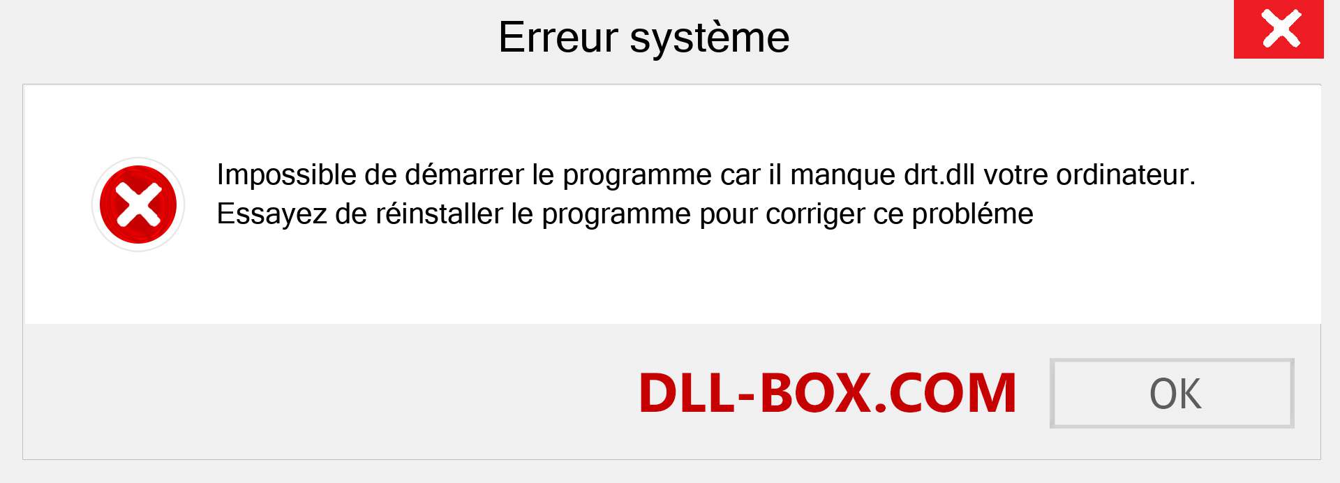 Le fichier drt.dll est manquant ?. Télécharger pour Windows 7, 8, 10 - Correction de l'erreur manquante drt dll sur Windows, photos, images